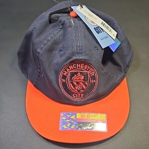 Navy and Orange Snapback Hat